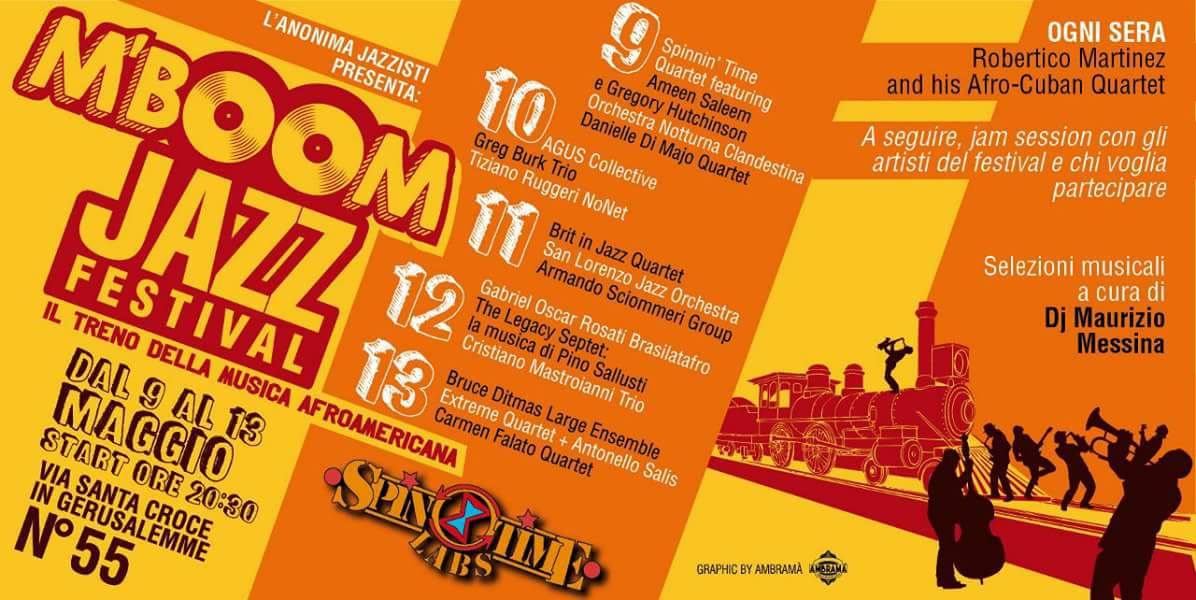 M’BOOM JAZZ FESTIVAL arriva a Roma dal 9 al 13 maggio a Spin Time