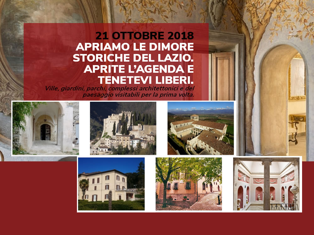 Arriva nella Regione Lazio la “Giornata delle dimore storiche”