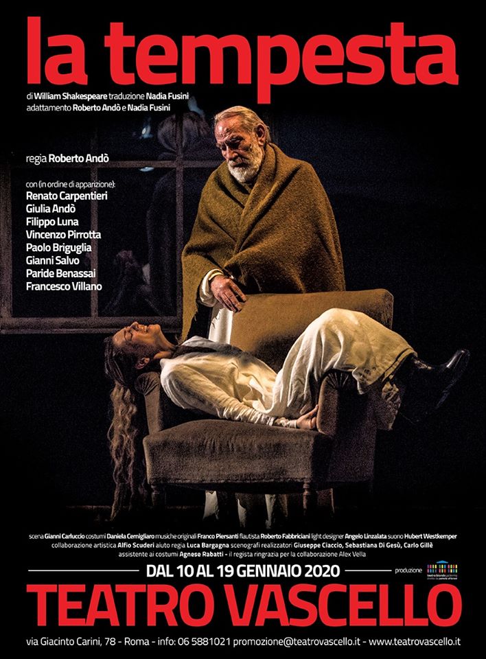 “La Tempesta” di Shakespeare riletta da Roberto Andò va in scena al Teatro Vascello