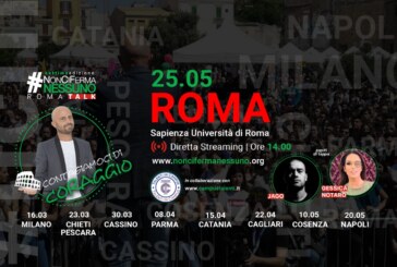 #NonCiFermaNessuno, la carovana dell’ottimismo di Luca Abete a La Sapienza di Roma: “Ascolto le storie degli studenti per contagiare di coraggio”