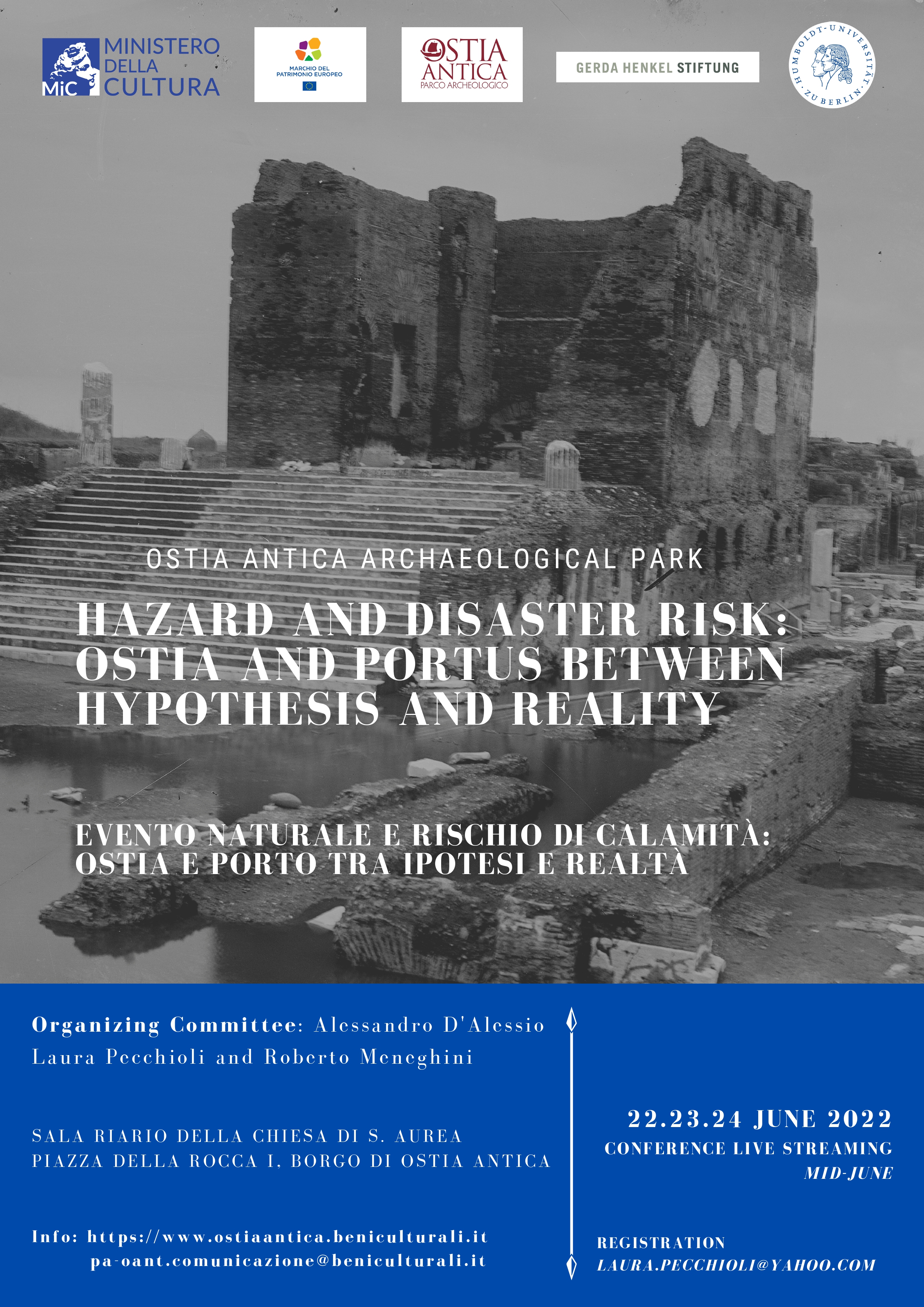 Evento naturale e rischio di calamità: Ostia e Porto tra ipotesi e realtà il convegno al Parco Archeologico di Ostia Antica