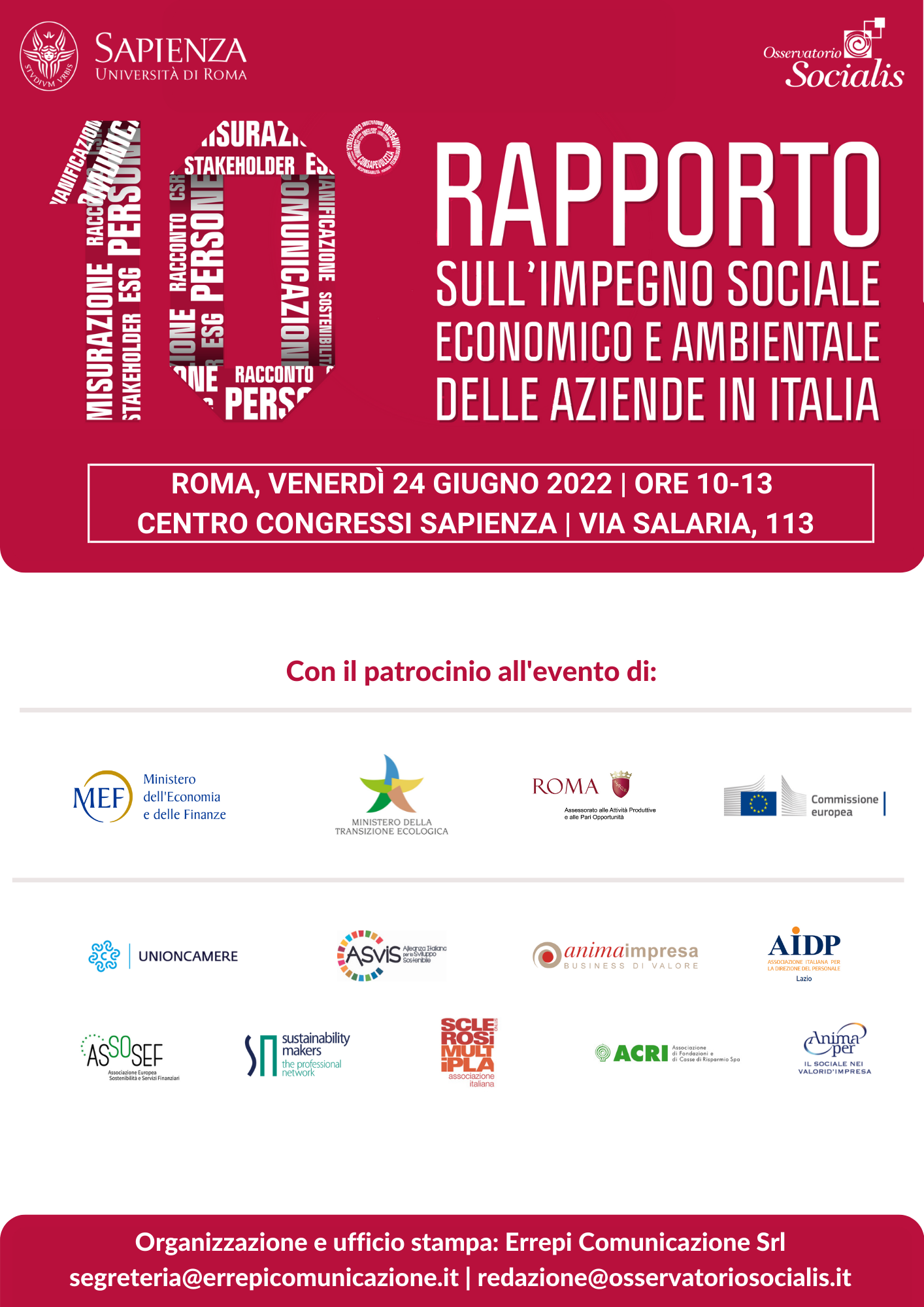 10° Rapporto CSR sull’impegno sociale, economico ed ambientale delle aziende in Italia – INTERVISTE