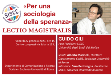 Ieri la Lectio Magistralis di Guido Gili “Per una sociologia della speranza”