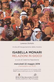 I Musei di San Salvatore in Lauro a Roma ospitano fino al 5 giugno 2019 la personale RELAZIONI IN GIOCO dell'artista Isabella Monari.