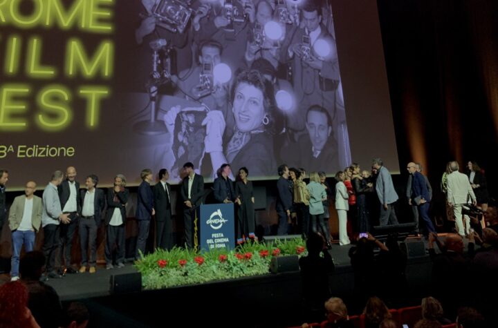 Cerimonia di Premiazione della Festa del Cinema di Roma 2023, tutti i premiati e i giurati sul palco. Foto di Anastasia Mihai.